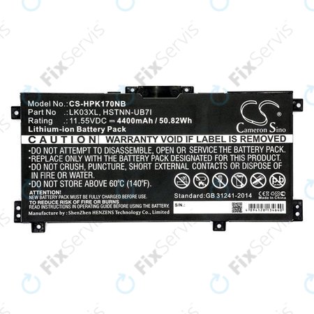 Batéria pre HP Pavilion X360 15-CR0001NM, 4400mAh, Li-Ion, 11.55V, LK03XL, HQ