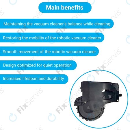 Xiaomi Dreame F9, Mi Robot Vacuum Mop (Mijia 1C), 2 Pro+ (Mijia 1T) - Koleso s Motorom (Ľavé) (Čierne)