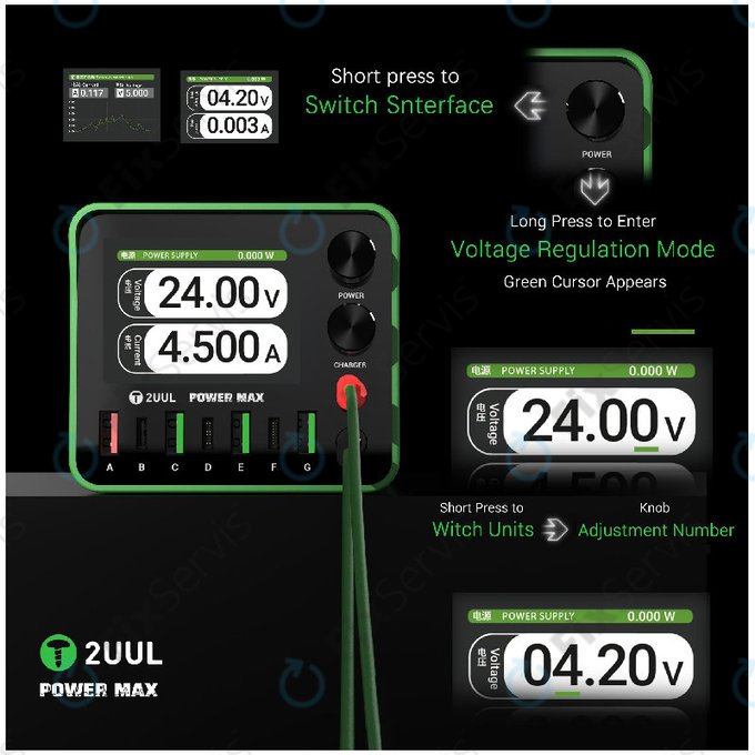 Nabíjacia stanica, 200W viacportová, 2UUL PC01