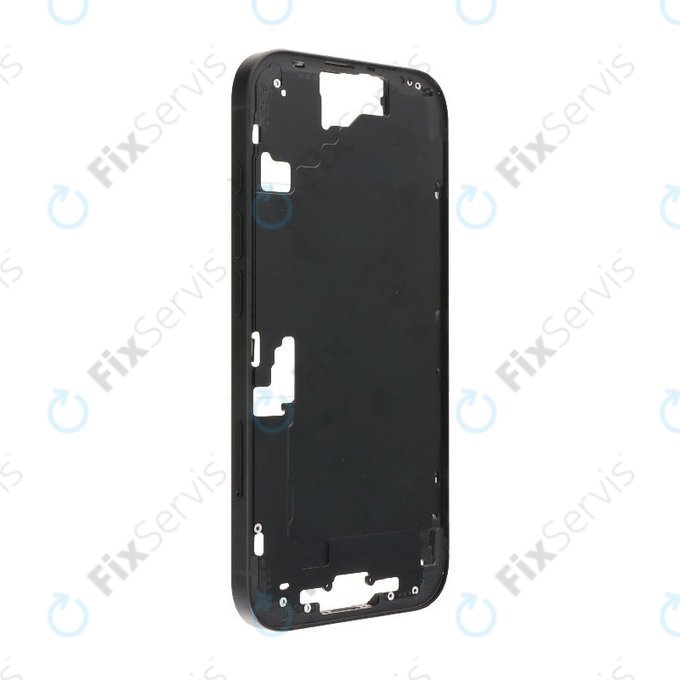 Apple iPhone 16 - Stredný Rám + Tlačidlá Zapínania + Hlasitosti (Black)
