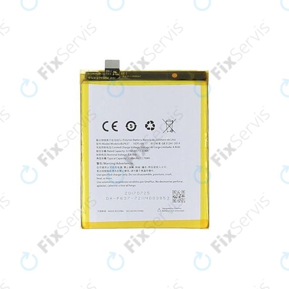 OnePlus 5, 5T - Batéria BLP637 3300mAh