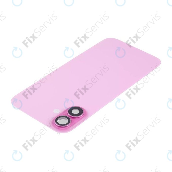 Apple iPhone 16 - Sklo Zadného Housingu + Sklíčko Kamery + Kovový Pliešok + Magsafe Magnet (Pink)