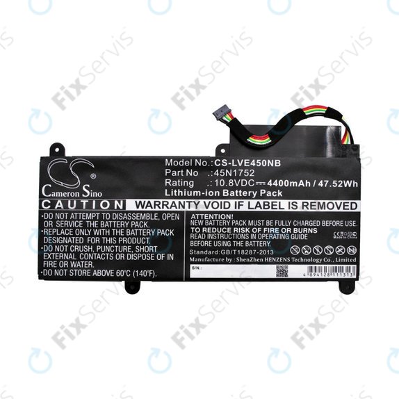 Batéria pre Lenovo ThinkPad E450, E455, E460, E465, T470p, ThinkPad Edge E450 i7, 4400mAh, Li-Ion, 10.8V, 45N1752, HQ