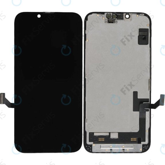 Displej Soft OLED pre iPhone 14, Dotykové sklo s rámom, FixPremium