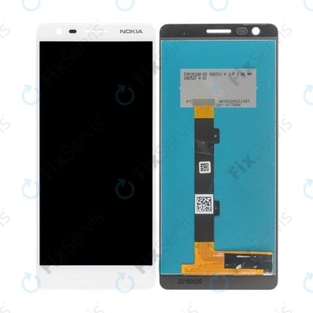 Nokia 3.1 - LCD Displej + Dotykové Sklo (White) TFT