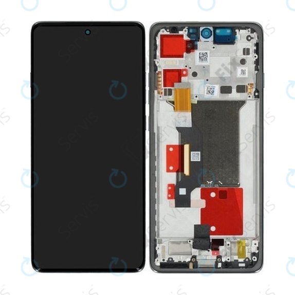 Motorola Edge 60 Pro - LCD Displej + Dotykové Sklo + Rám (Shadow) - 5D68C30045 Genuine Service Pack