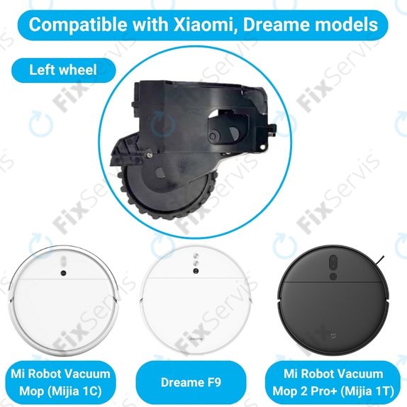 Xiaomi Dreame F9, Mi Robot Vacuum Mop (Mijia 1C), 2 Pro+ (Mijia 1T) - Koleso s Motorom (Ľavé) (Čierne)