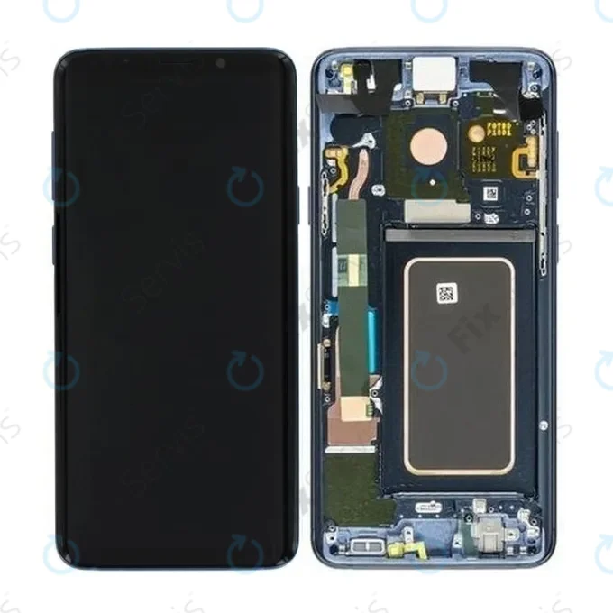 Samsung Galaxy S9 Plus G965F, G965FD - LCD Displej + Dotykové Sklo + Rám (Coral Blue) - GH97-21691D, GH97-21722D, GH97-21692D Genuine Service Pack