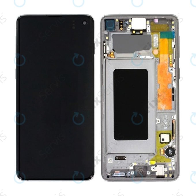 Samsung Galaxy S10 G973F - LCD Displej + Dotykové Sklo + Rám (Prism Black) - GH82-18850A, GH82-18835A, GH82-18860A Genuine Service Pack