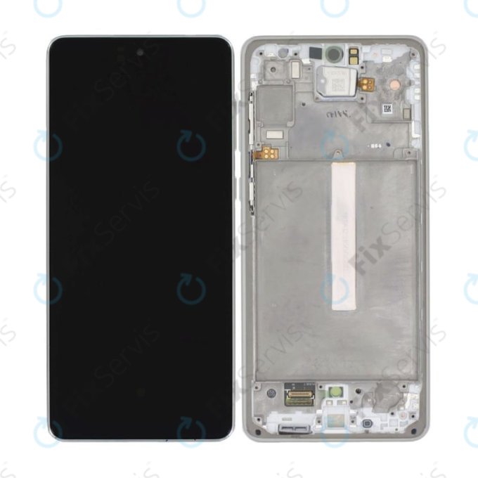 Samsung Galaxy A73 5G A736B - LCD Displej + Dotykové Sklo + Rám (Awesome White) - GH82-28686B, GH82-28884B Genuine Service Pack