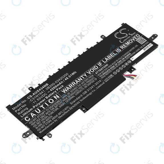 Batéria pre Asus ZenBook 14, Flip 14, 4200mAh, Li-Pol, 11.55V, C31N1841, HQ