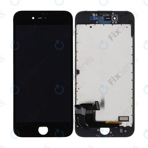 Displej In-Cell pre iPhone 7, Black, Dotykové sklo s rámom, FixPremium