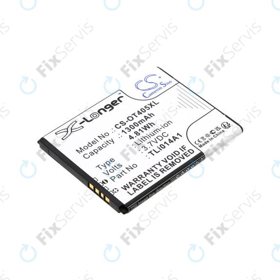 Batéria pre Alcatel OneTouch Evolve, 1300mAh, Li-Ion, 3.7V, TLi014A1, HQ