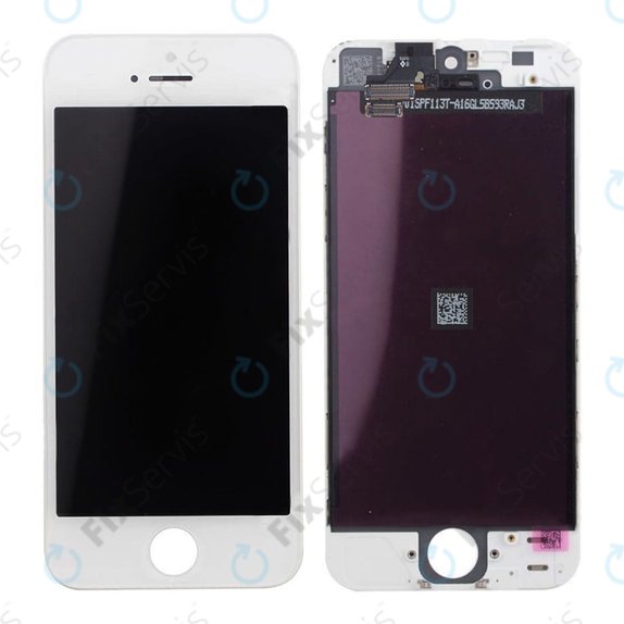 Displej pre iPhone 5, White, Dotykové sklo s rámom