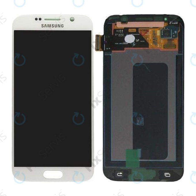 Samsung Galaxy S6 G920F - LCD Displej + Dotykové Sklo (White Pearl) - GH97-17260B Genuine Service Pack