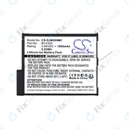 Batéria pre DJI Osmo Action 3, Action 4, 1800mAh, Li-Ion, 3.85V, BCX202, HQ