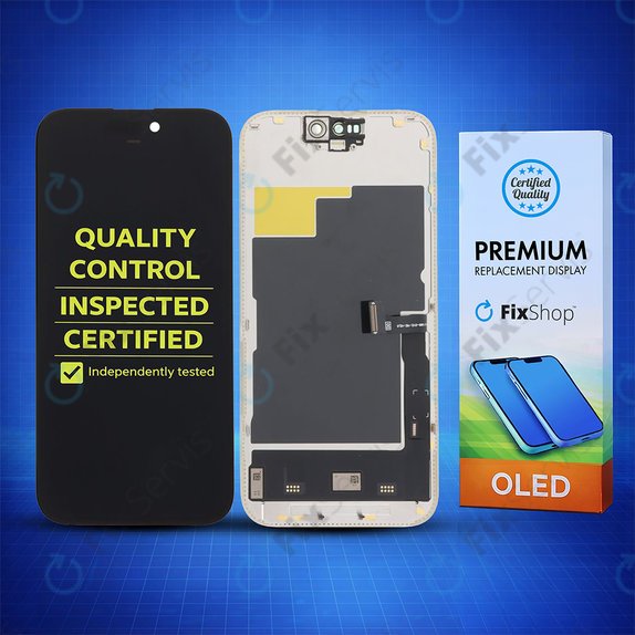 Displej Soft OLED 120Hz pre iPhone 15 Pro, Dotykové sklo s rámom, FixPremium