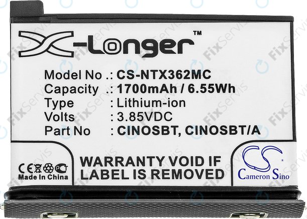 Batéria pre Insta360 One X2, 1700mAh, Li-Ion, 3.85V, CINOSBT, HQ