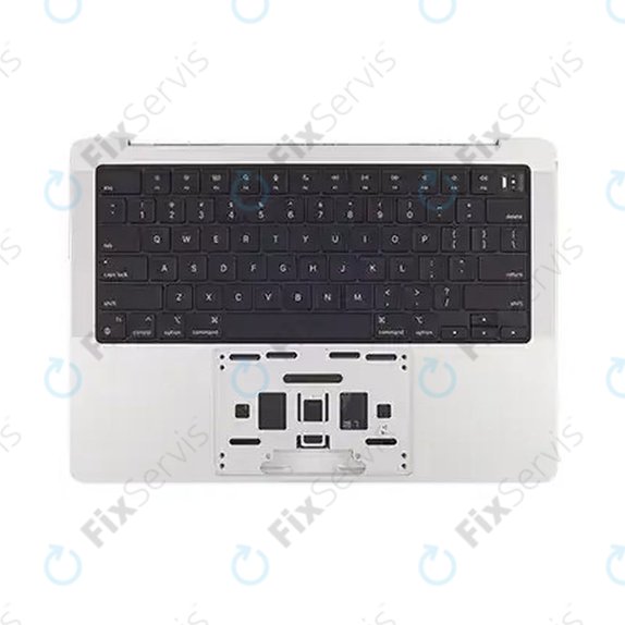 Horný rám klávesnice pre MacBook Pro 14", A2918 (Late 2023), s klávesnicou US a batériou, Silver, 661-35709, Genuine Apple