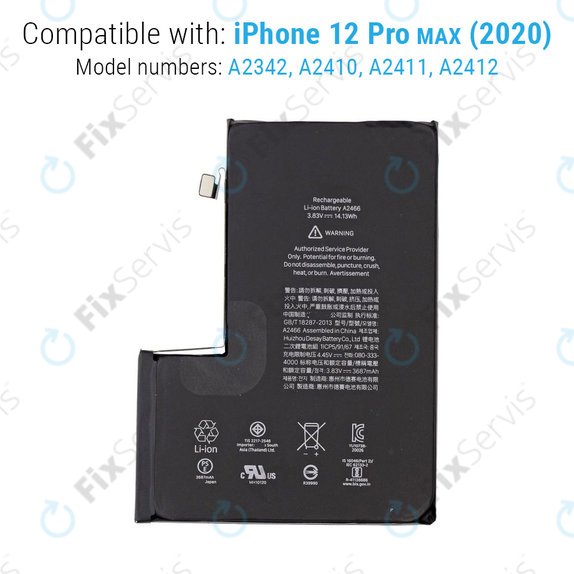 Batéria pre iPhone 12 Pro Max, 3687mAh