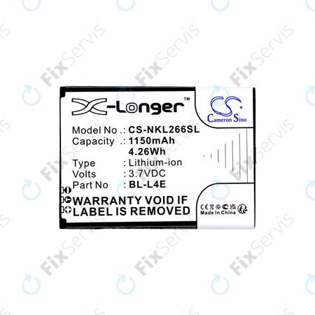 Batéria pre Nokia 2660 Flip 4G, 1150mAh, Li-Ion, 3.7V, BL-L4E, HQ
