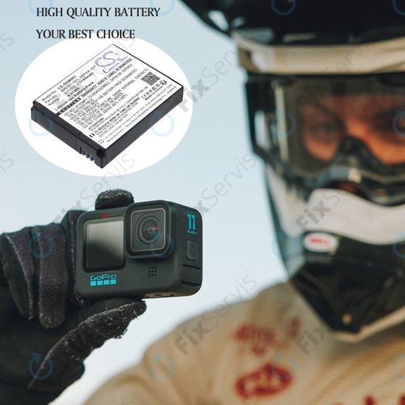 Batéria pre GoPro HD Hero, Hero2, 1100mAh, Li-Ion, 3.7V, AHDBT-001, HQ