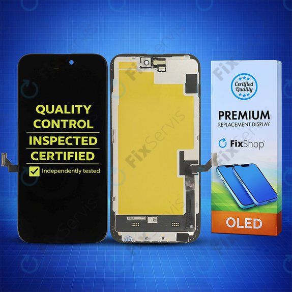 Displej Soft OLED pre iPhone 15 Plus, Dotykové sklo s rámom, DIAGNOSTIC