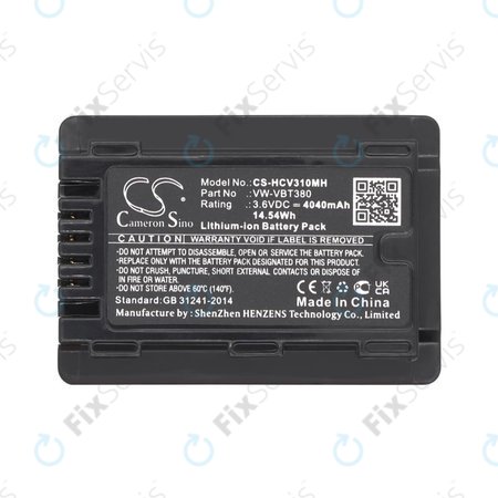 Batéria pre Panasonic HC-550EB, 4040mAh, Li-Ion, 3.6V, VW-VBT380, HQ