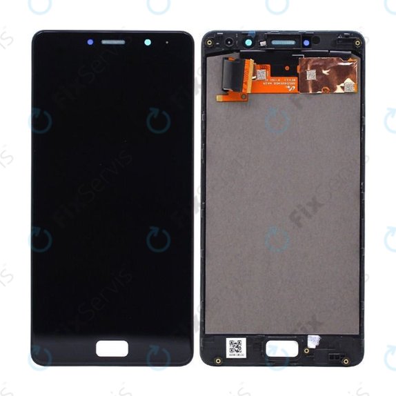 Lenovo P2 P2a42 - LCD Displej + Dotykové Sklo + Rám (Black) TFT
