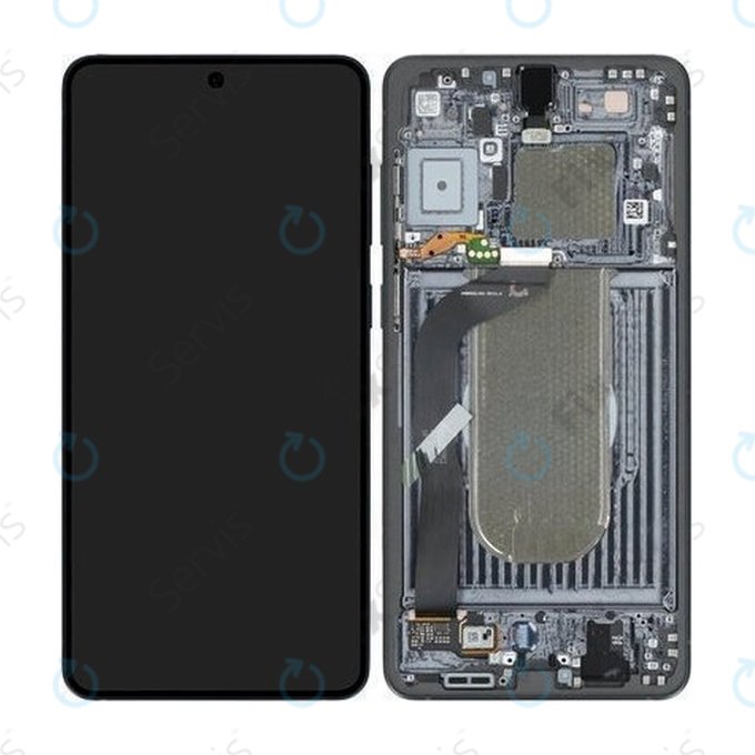 Samsung Galaxy S25 Edge - LCD Displej + Dotykové Sklo + Rám (Titanium Jetblack) - GH82-37224C Genuine Service Pack