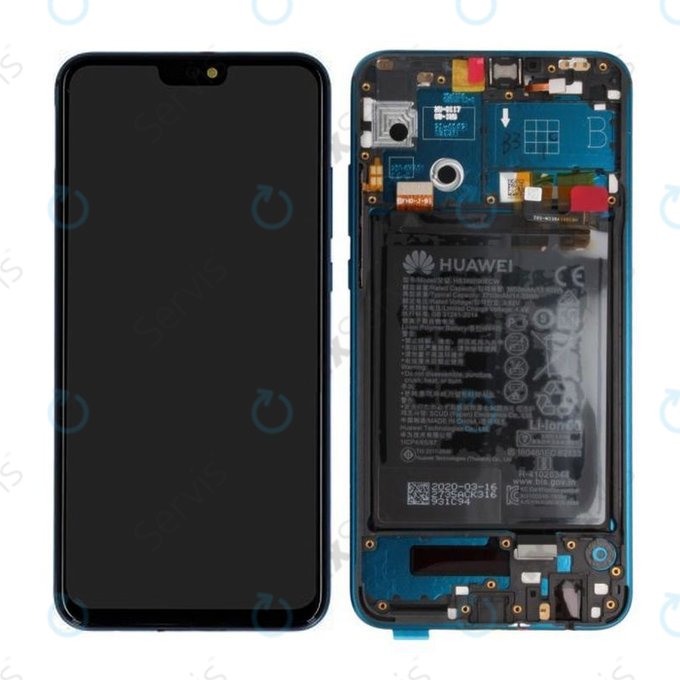 Huawei Honor 9X Lite - LCD Displej + Dotykové Sklo + Rám + Batéria (Emerald Green) - 02353QJT Genuine Service Pack