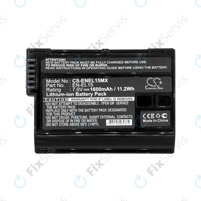 Batéria pre Nikon Coolpix D7000, 1600mAh, Li-Ion, 7V, EN-EL15, HQ