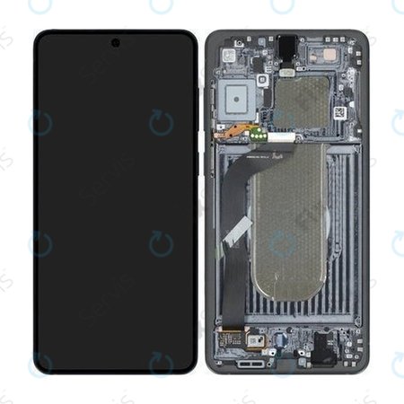 Samsung Galaxy S25 Edge - LCD Displej + Dotykové Sklo + Rám (Titanium Jetblack) - GH82-37224C Genuine Service Pack