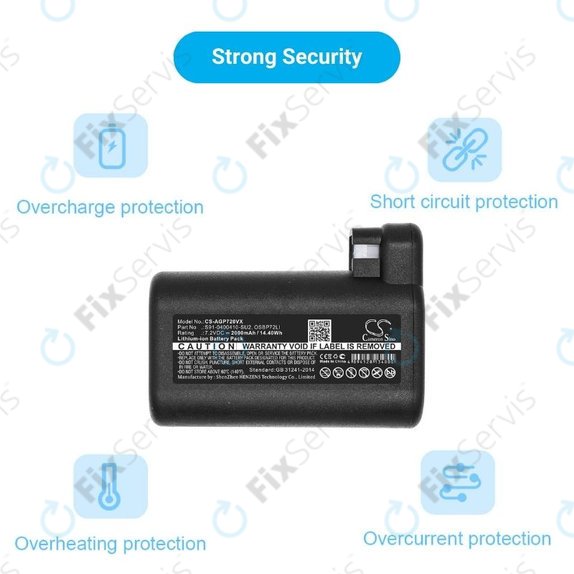 AEG RX-series, Electrolux E, P-series - Batéria S91-0400410-SU2, OSBP72LI, OSBP72LI25 Li-Ion 7.2V 2000mAh HQ