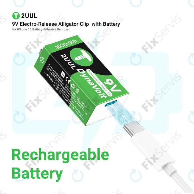 Aktivátor batérií s 9V napájaním (krokosvorka), 2UUL BT04