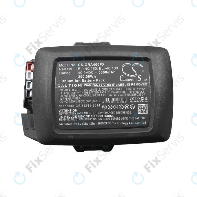 Batéria pre Gardena Powercut Li40/30, Powermax Li-40/41, 5000mAh, Li-Ion, 40V, BLi-40/160, BLi-40/100, HQ