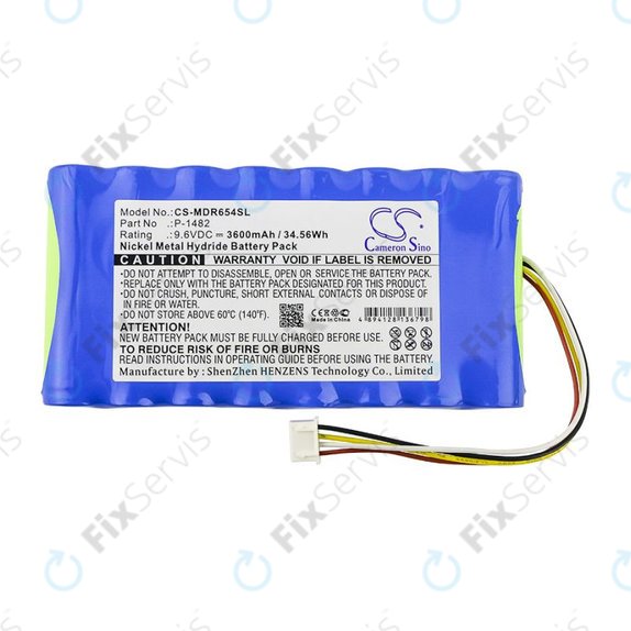Batéria pre Chauvin Arnoux 6116, 8335, Scopix Mobiles Oscilloscope II, Megger CA 6543, 3600mAh, Ni-MH, 9.6V, P-1482, HQ