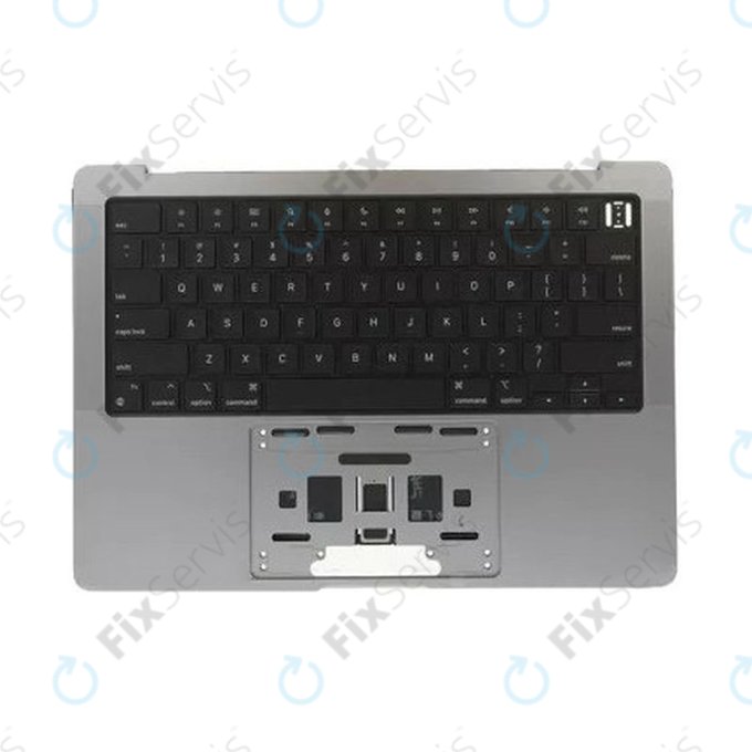 Horný rám klávesnice pre MacBook Pro 14", A2442 (Late 2021), A2779 (Early 2023), s klávesnicou US a batériou, Space Gray, 661-32210, Genuine Apple