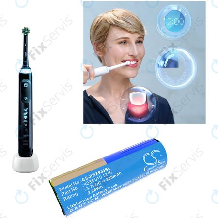 Batéria pre Oral-B Genius X, Smart 6000, Philips Diamondclean, Easyclean, 800mAh, Li-Ion, 3.7V, 4235 010 13068, HQ