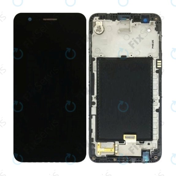 LG K10 M250N (2017) - LCD Displej + Dotykové Sklo + Rám (Black) TFT