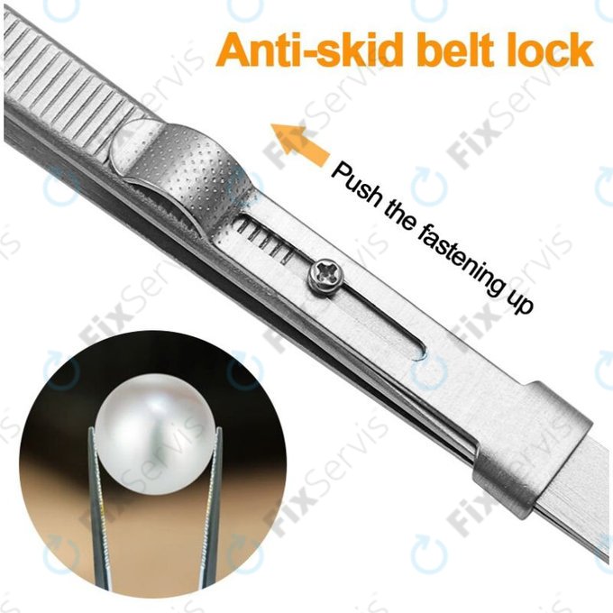 Profesionálna Pinzeta z Nerez Ocele - Prehnutá Špička (162mm)