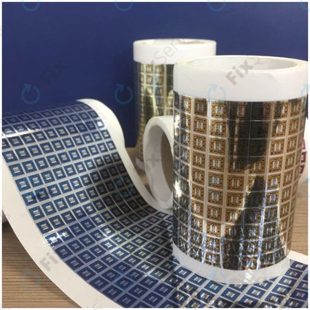 Žlté Holografické Bezpečnostné Lepky pre Mobilné Telefony, Tablety a Počítače (5 x 5mm) - 100ks