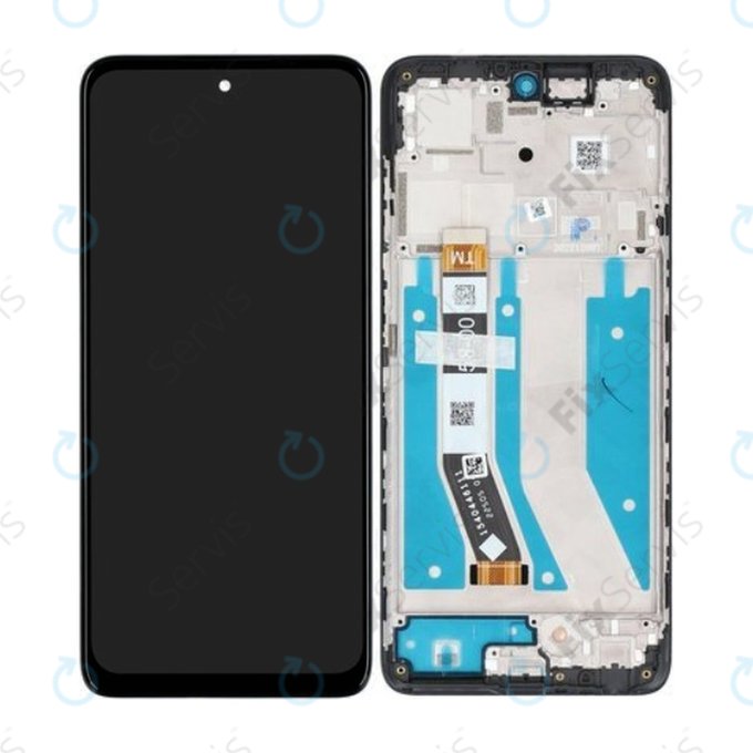 Motorola Moto G73 - LCD Displej + Dotykové Sklo + Rám (Black) - 5D68C22272 Genuine Service Pack
