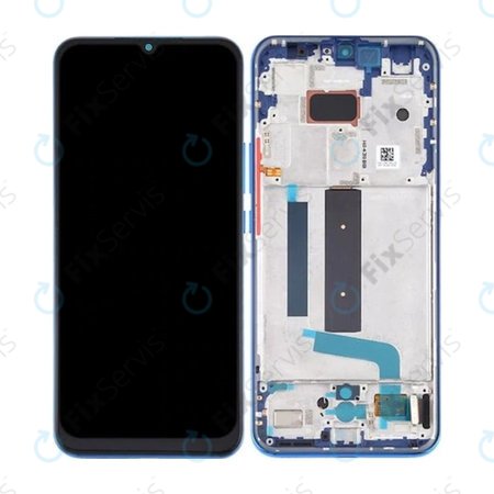 Xiaomi Mi 10 Lite - LCD Displej + Dotykové Sklo + Rám (Aurora Blue) - 56000300J900 Genuine Service Pack