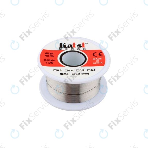 Kaisi - Spájkový Drôt pre Presné Spájkovanie Sn/Pb - 0.3mm (50g)