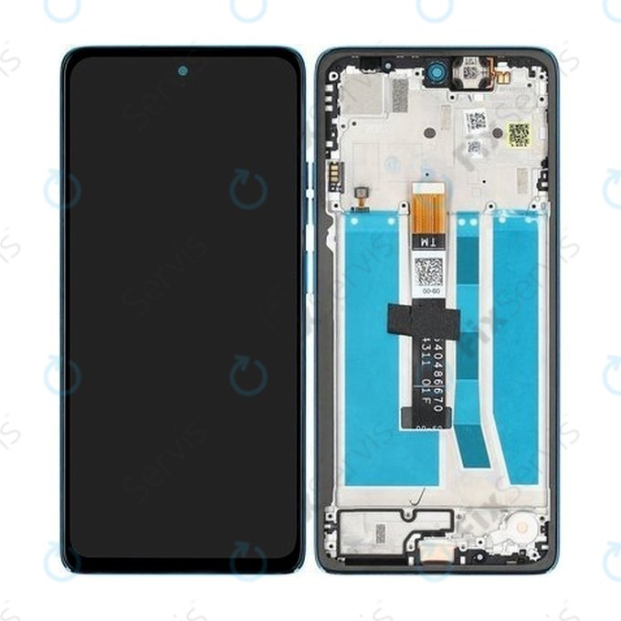 Motorola Moto G75 5G - LCD Displej + Dotykové Sklo + Rám (Aqua Blue) - 5D68C29067 Genuine Service Pack