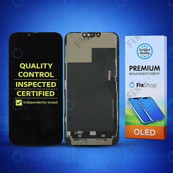 Displej Hard OLED pre iPhone 13 Pro Max, Dotykové sklo s rámom, FixPremium