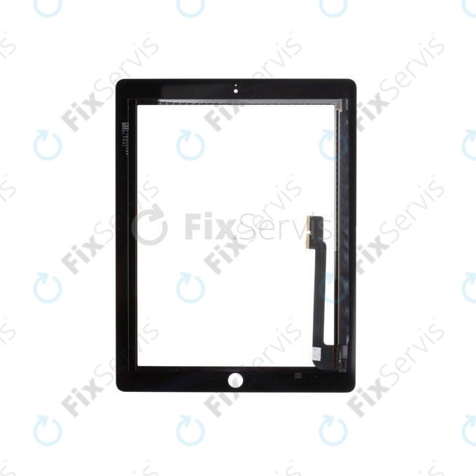 Apple iPad 3, iPad 4 - Dotykové Sklo (Black)