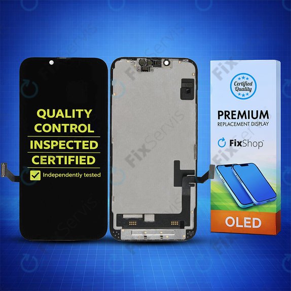 Displej Soft OLED pre iPhone 14, Dotykové sklo s rámom, FixPremium