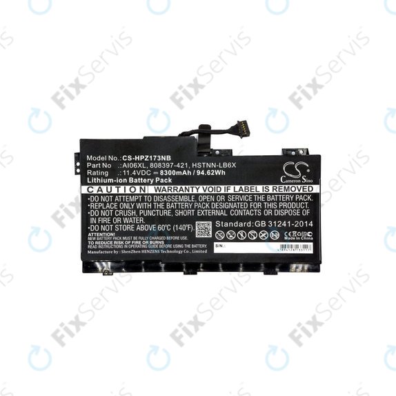 Batéria pre HP Zbook 17 G3, 8300mAh, Li-Ion, 11.4V, AI06XL, HQ